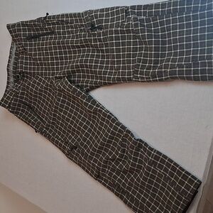 Men's checked Snowpants,size 32, Brown & tan Check